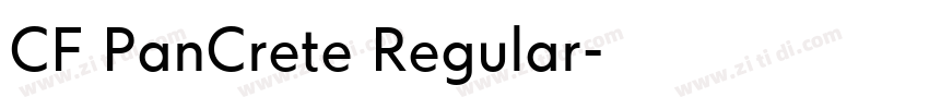 CF PanCrete Regular字体转换